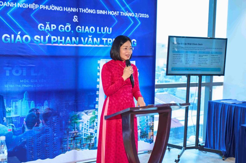 Bà Ngô Thanh Hạnh - Chủ tịch Hội Doanh nghiệp Phường Hạnh Thông